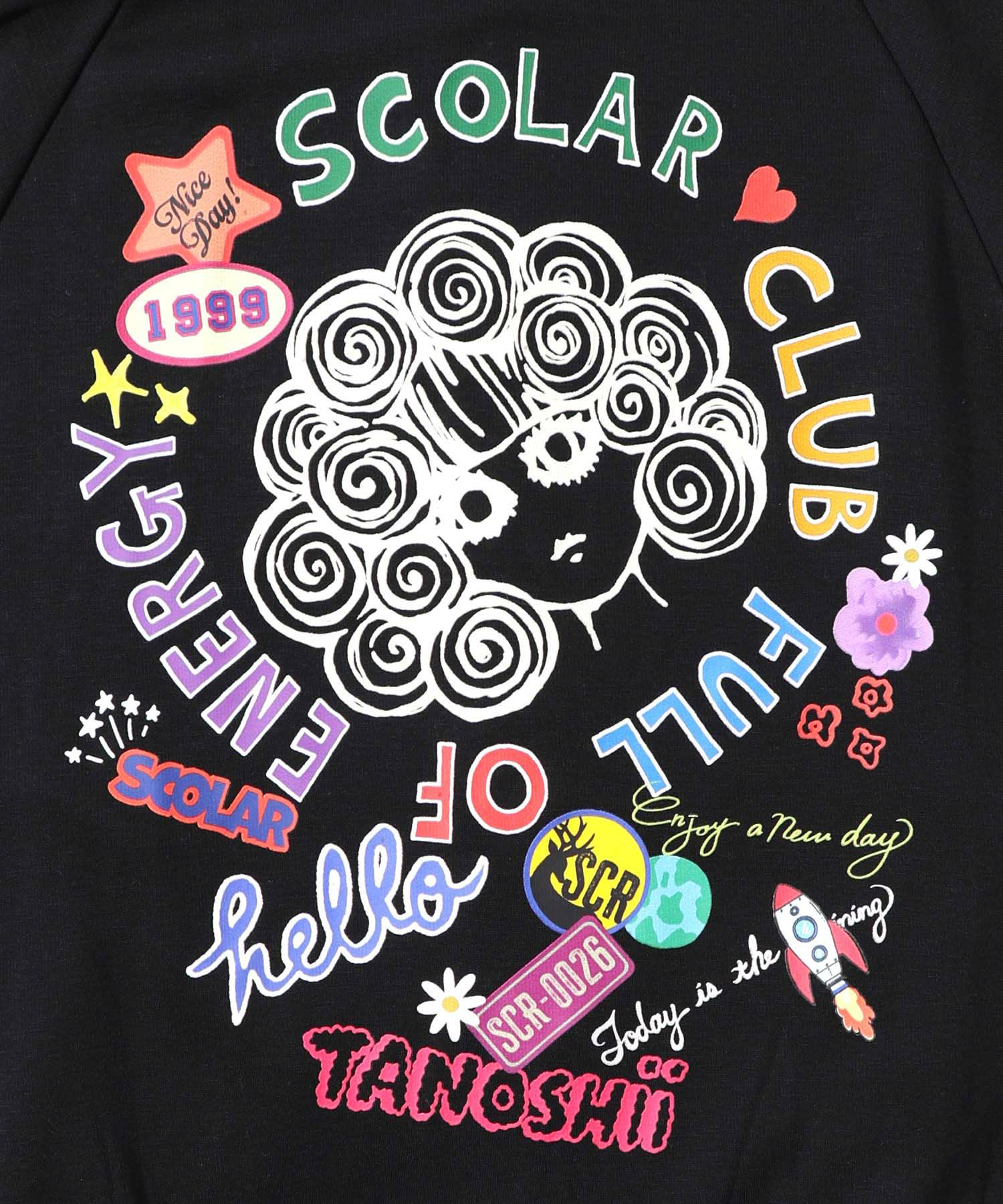 153728：ポップ柄裏起毛 裏毛×フライスブルゾンの通販-ScoLar