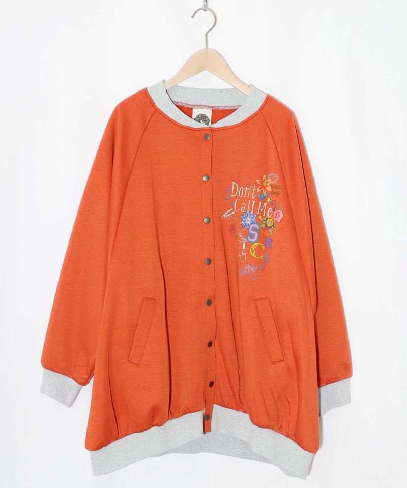 ポップ柄裏起毛裏毛×フライスブルゾン-18