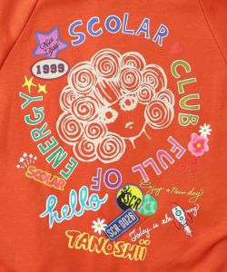 ポップ柄裏起毛裏毛×フライスブルゾン-20