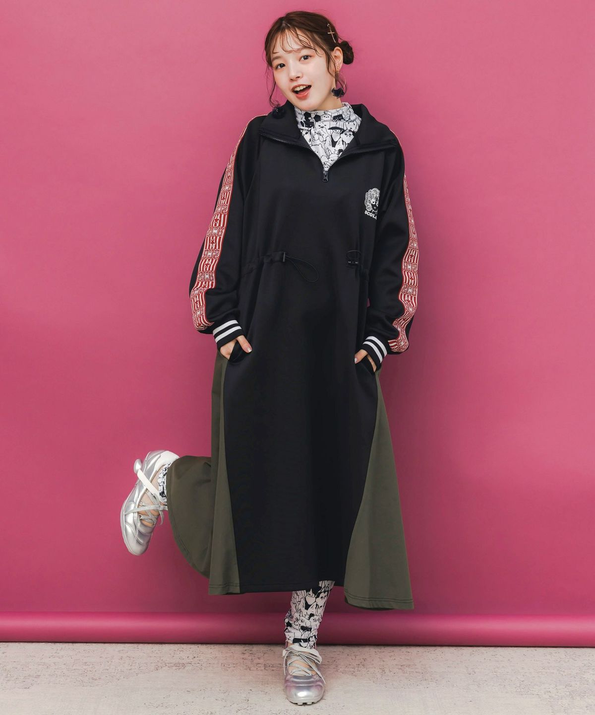 スカラー3柄展開 裏起毛スムースレギンス-2