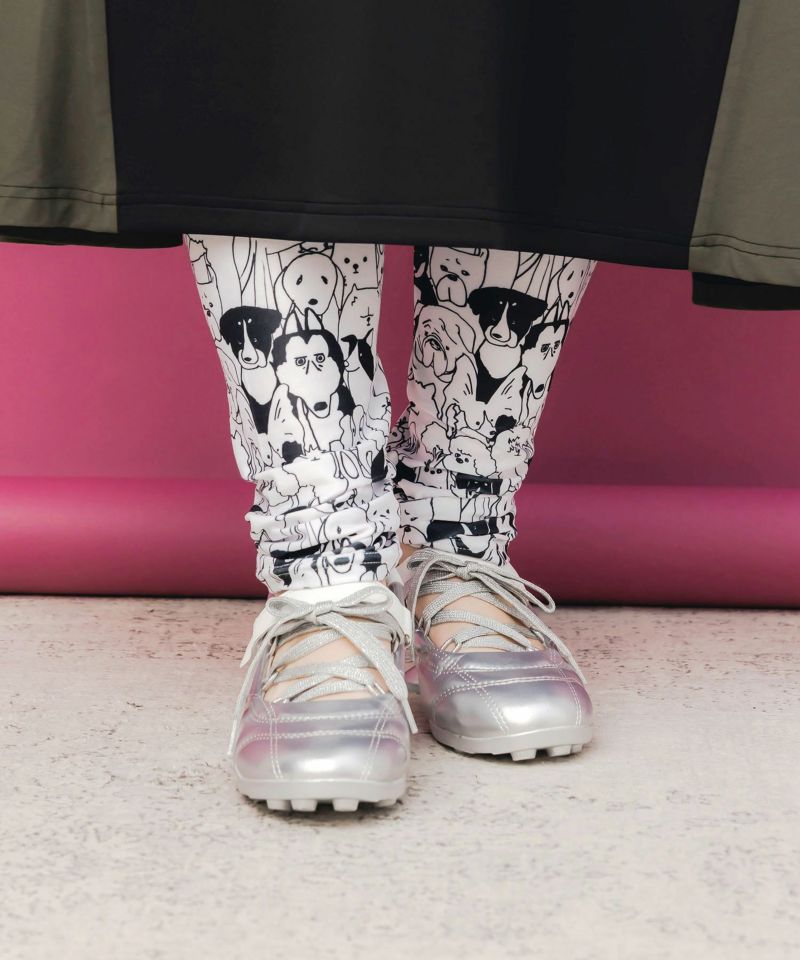 スカラー3柄展開 裏起毛スムースレギンス-3