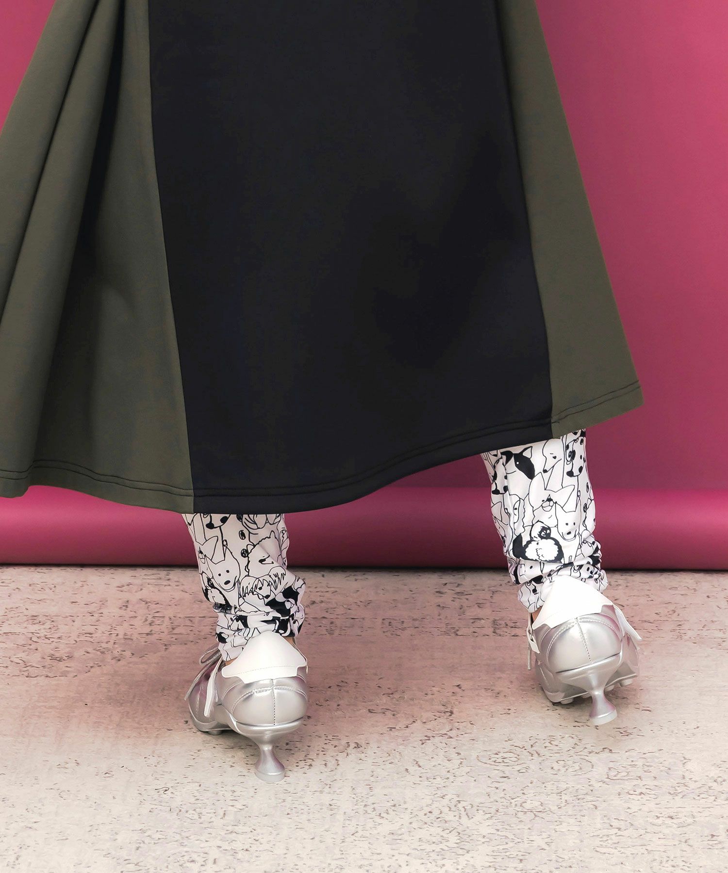 スカラー3柄展開 裏起毛スムースレギンス-5