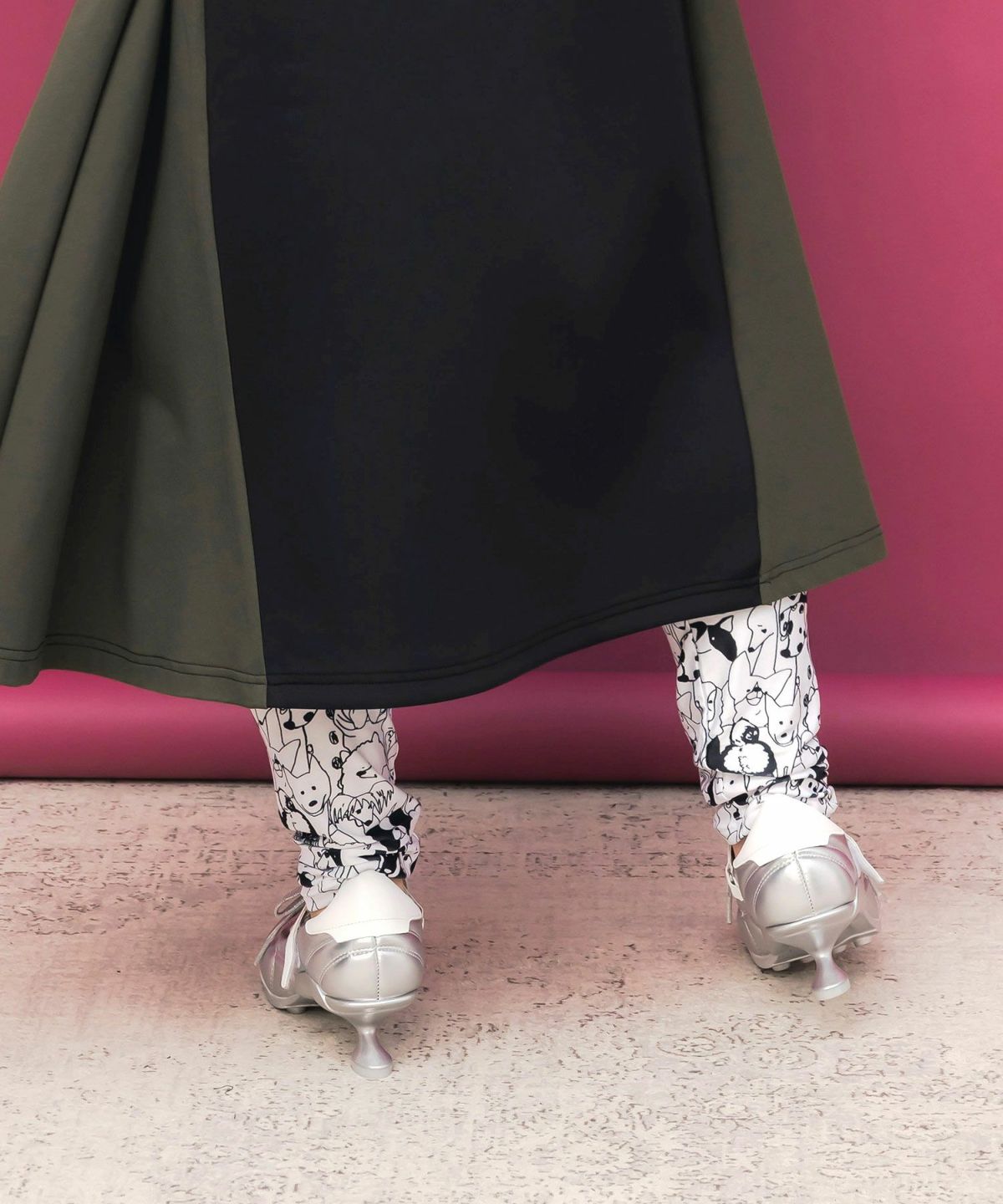 スカラー3柄展開 裏起毛スムースレギンス-5