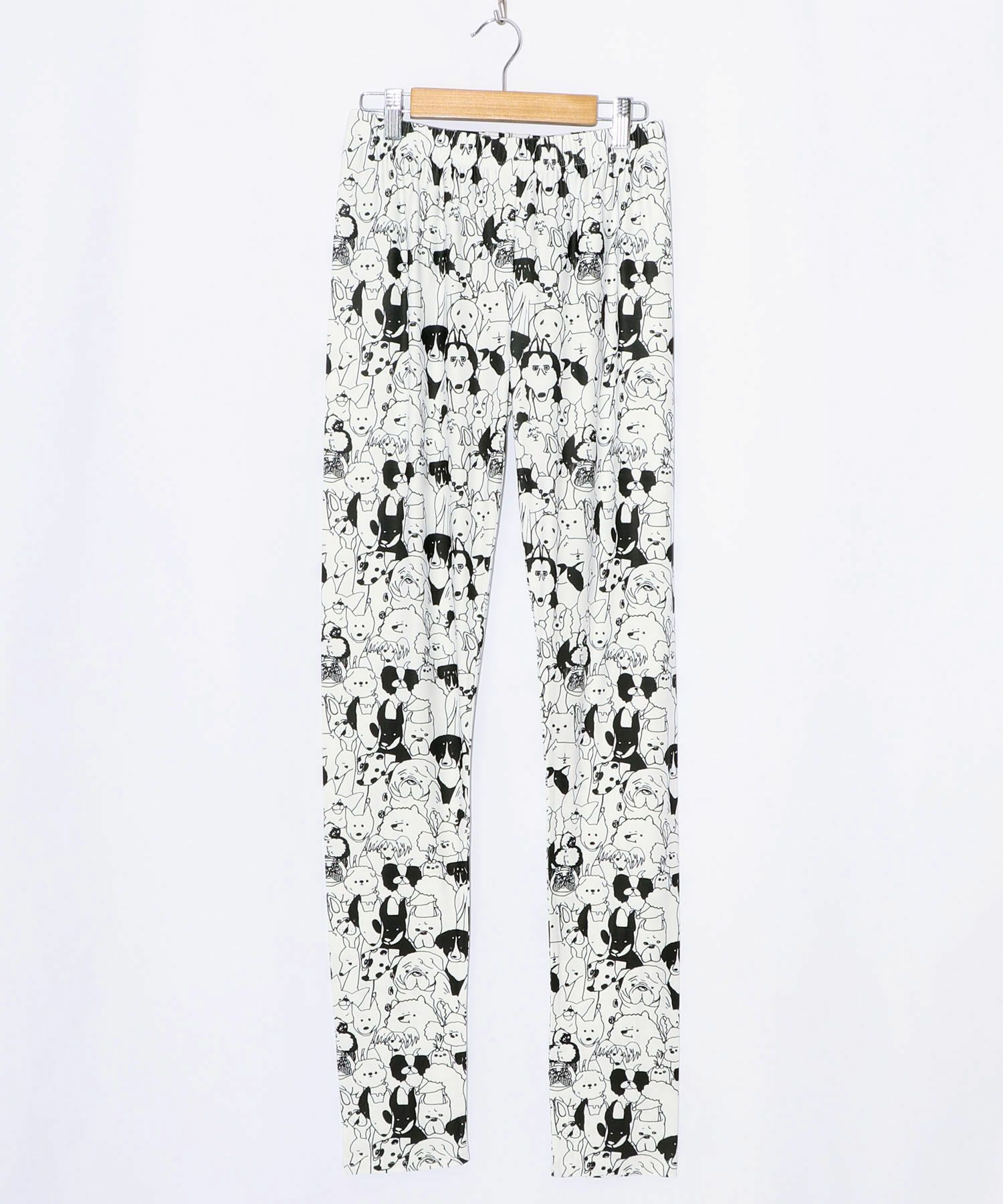 スカラー3柄展開 裏起毛スムースレギンス-7