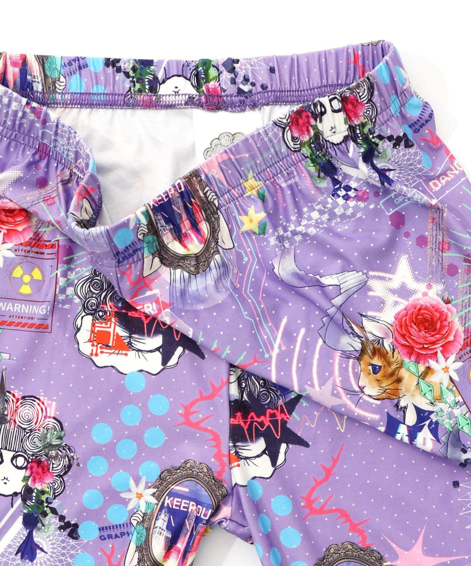 スカラー3柄展開 裏起毛スムースレギンス-15