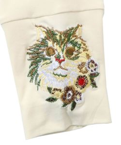 ネコ刺繍袖×メロウ裏起毛スムースインナー-10