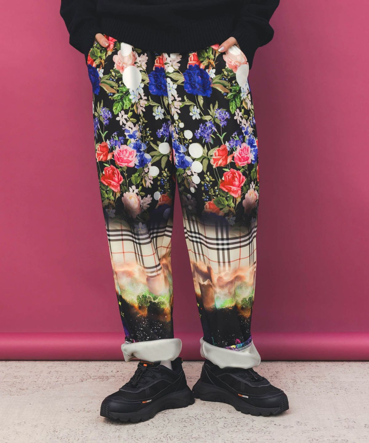 ダークメルヘン風3柄展開ボンディングパンツ-1