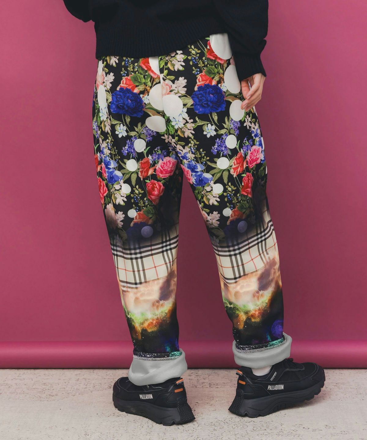 ダークメルヘン風3柄展開ボンディングパンツ-5