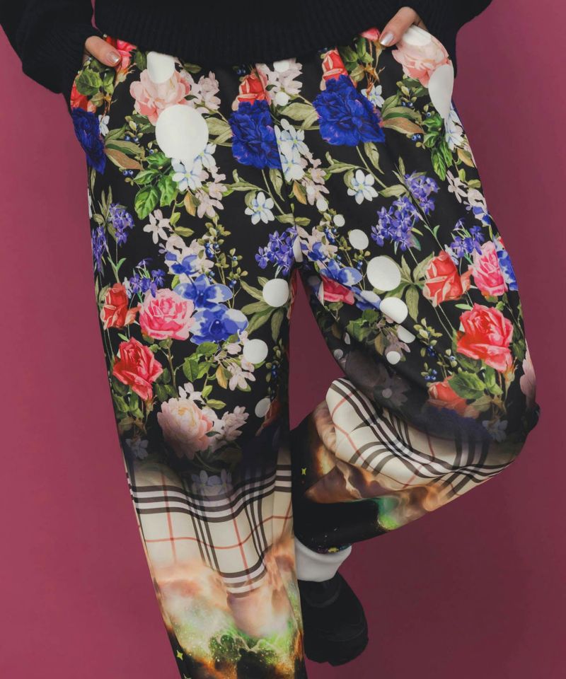 ダークメルヘン風3柄展開ボンディングパンツ-7
