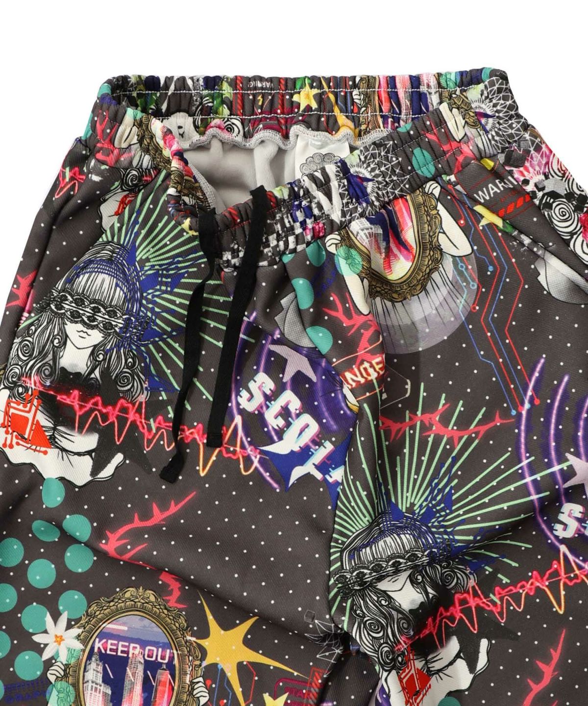 ダークメルヘン風3柄展開ボンディングパンツ-16