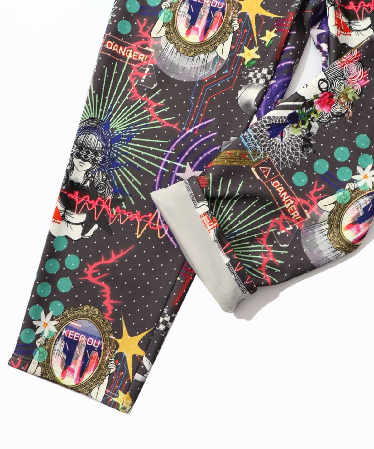 ダークメルヘン風3柄展開ボンディングパンツ-17