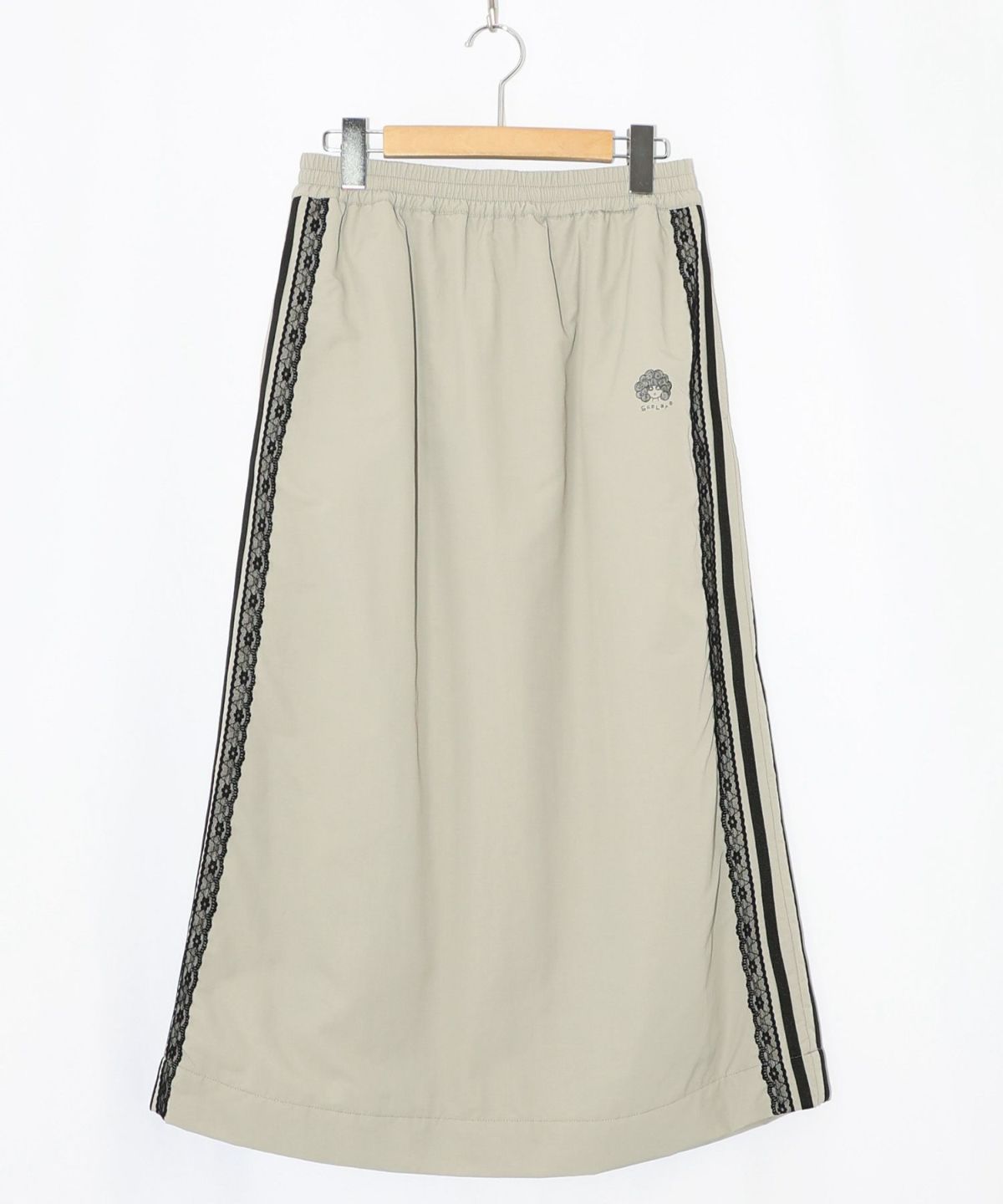 レース×ライン入りナイロンワッシャースカート-8