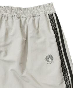 レース×ライン入りナイロンワッシャースカート-9