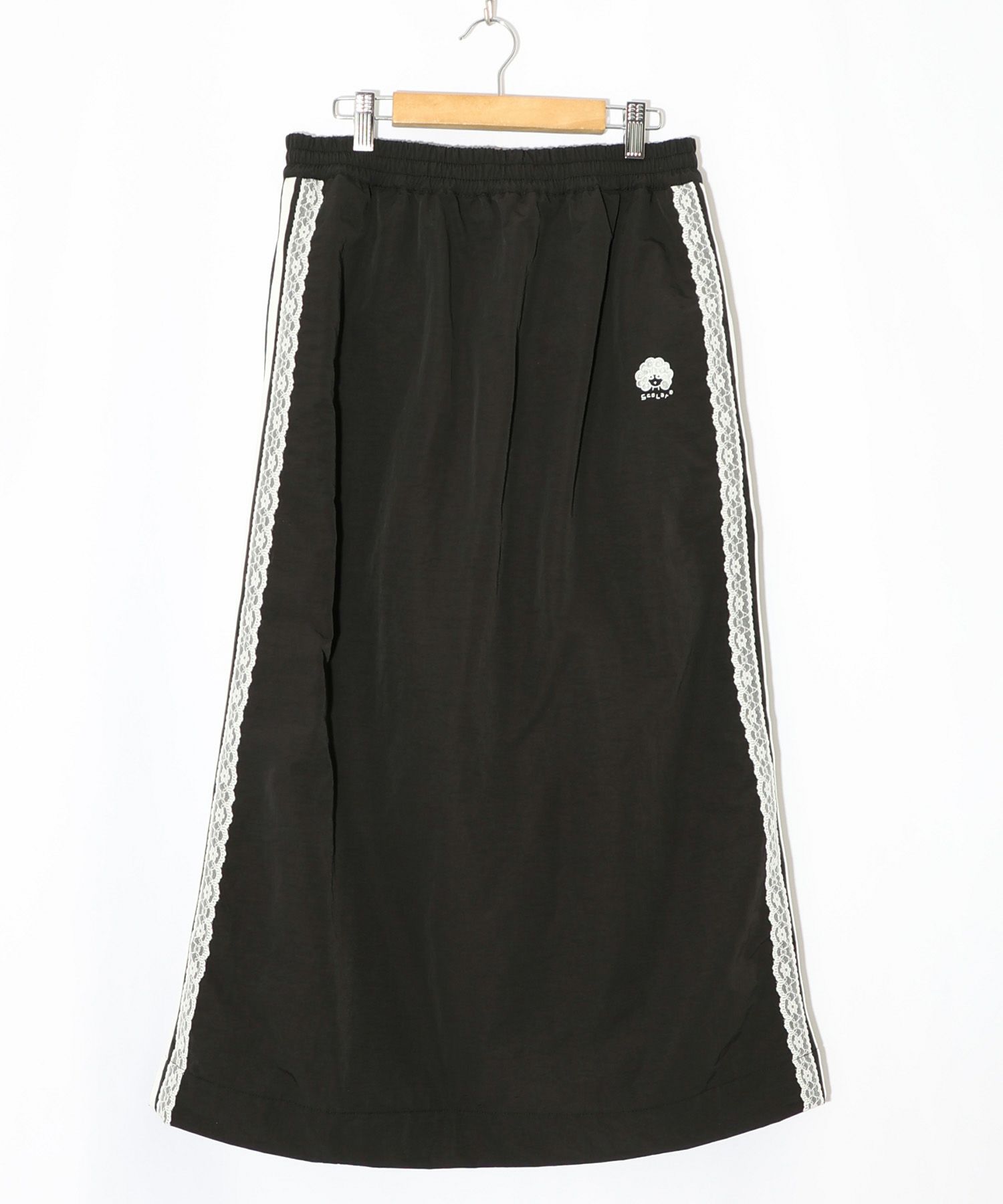 レース×ライン入りナイロンワッシャースカート-10