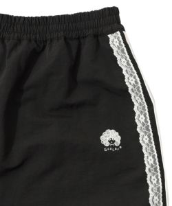 レース×ライン入りナイロンワッシャースカート-11