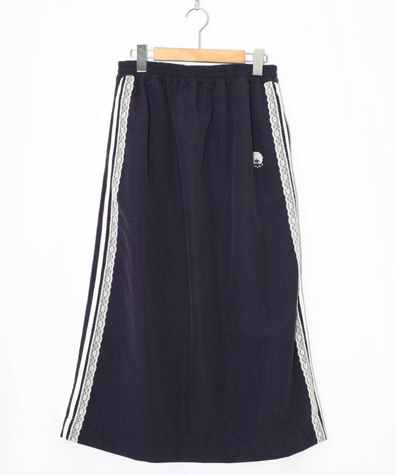 レース×ライン入りナイロンワッシャースカート-12