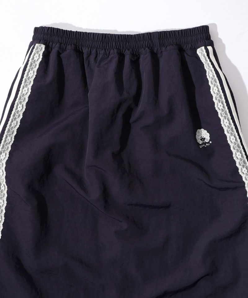 レース×ライン入りナイロンワッシャースカート-14