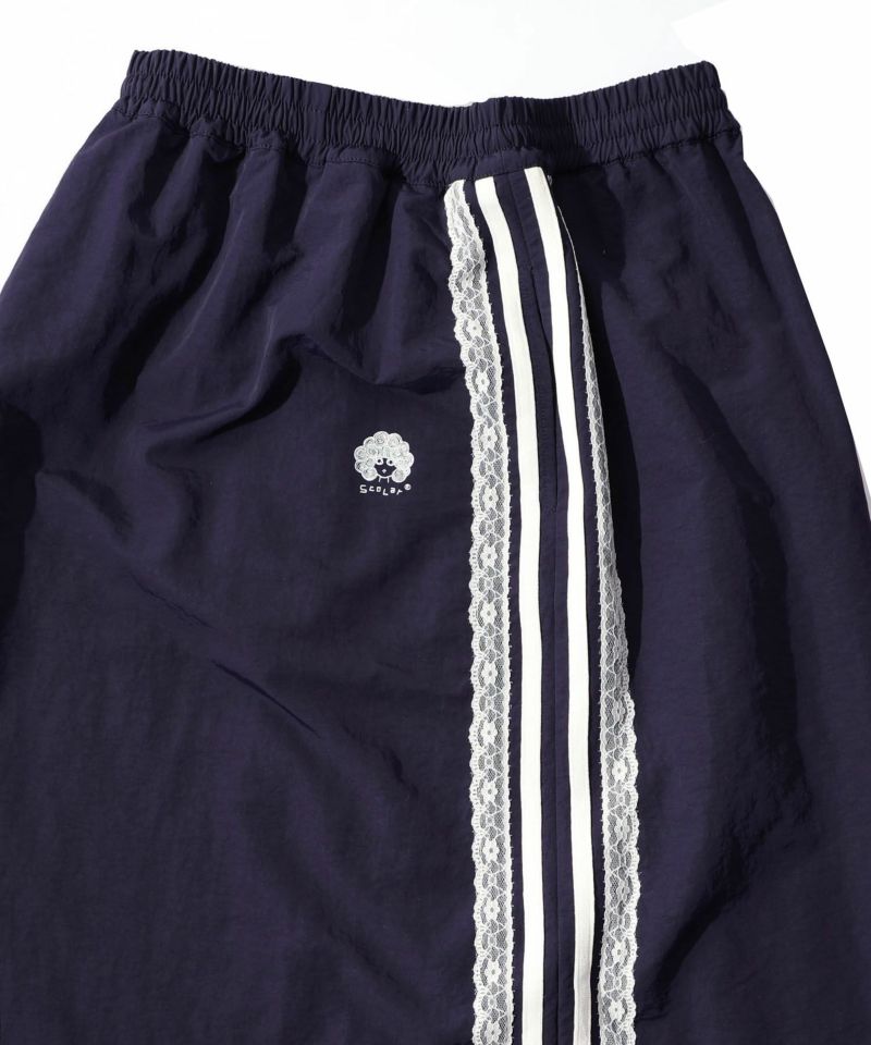 レース×ライン入りナイロンワッシャースカート-16