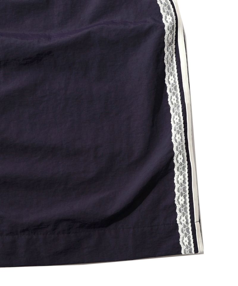 レース×ライン入りナイロンワッシャースカート-17
