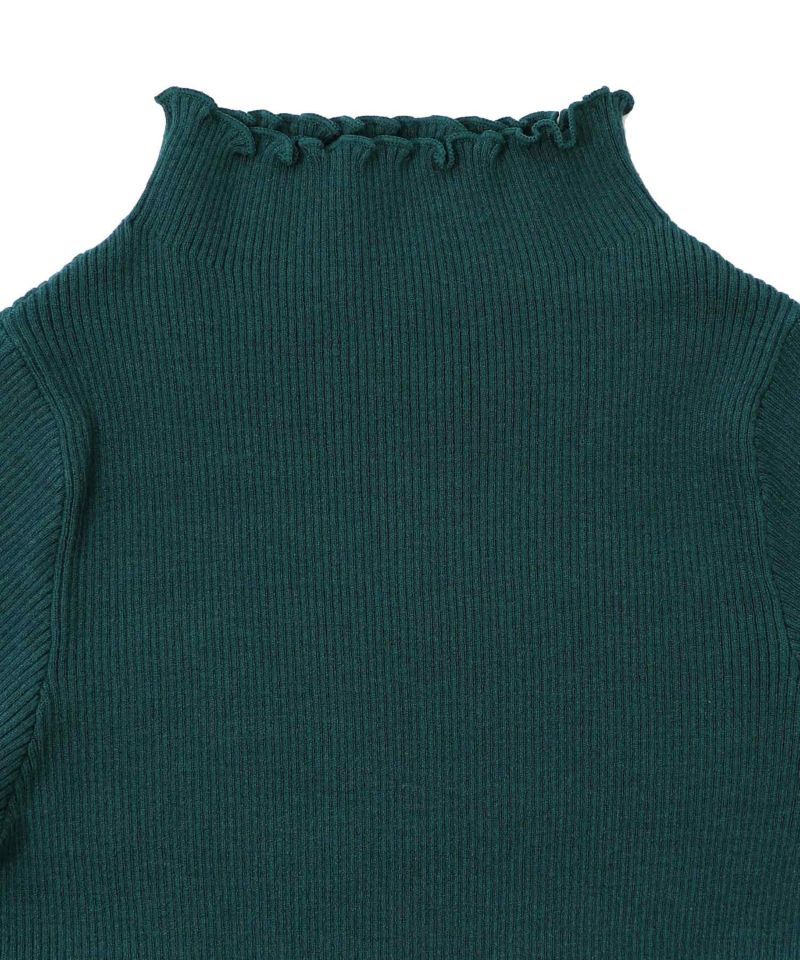 ニット×シアー袖切替ロンT-13