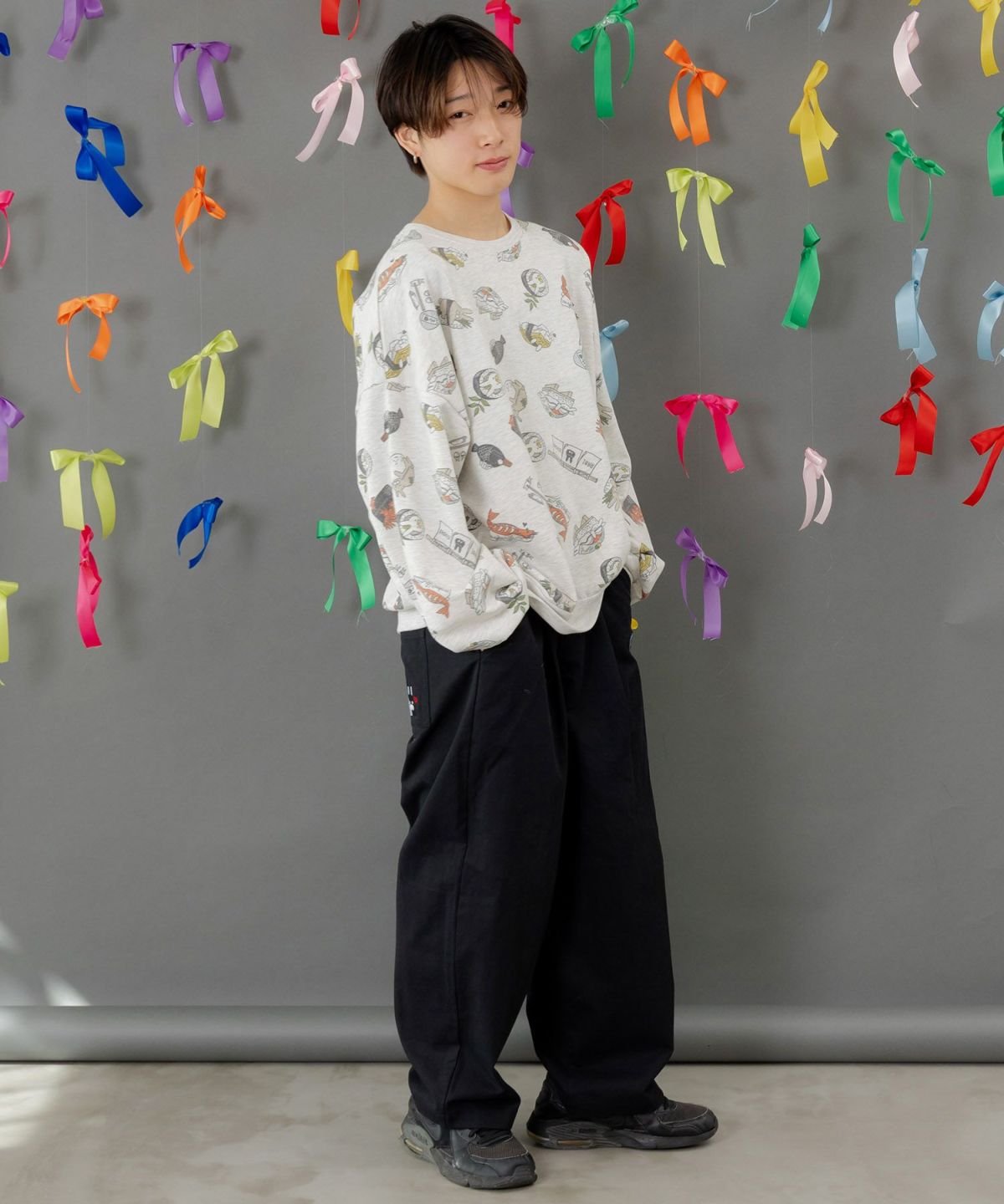 ラビル寿司尽くし裏毛プルオーバー-2