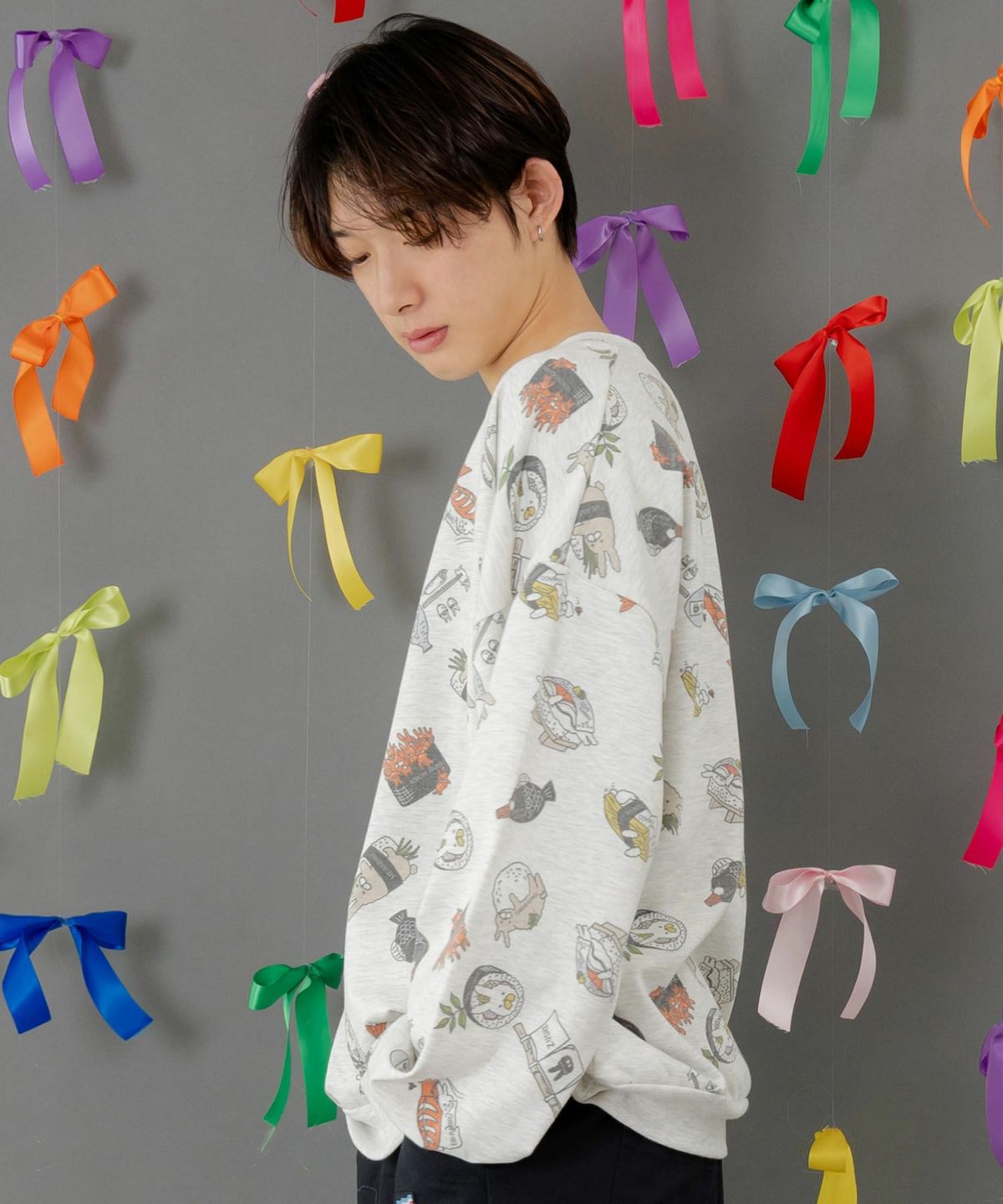 ラビル寿司尽くし裏毛プルオーバー-3