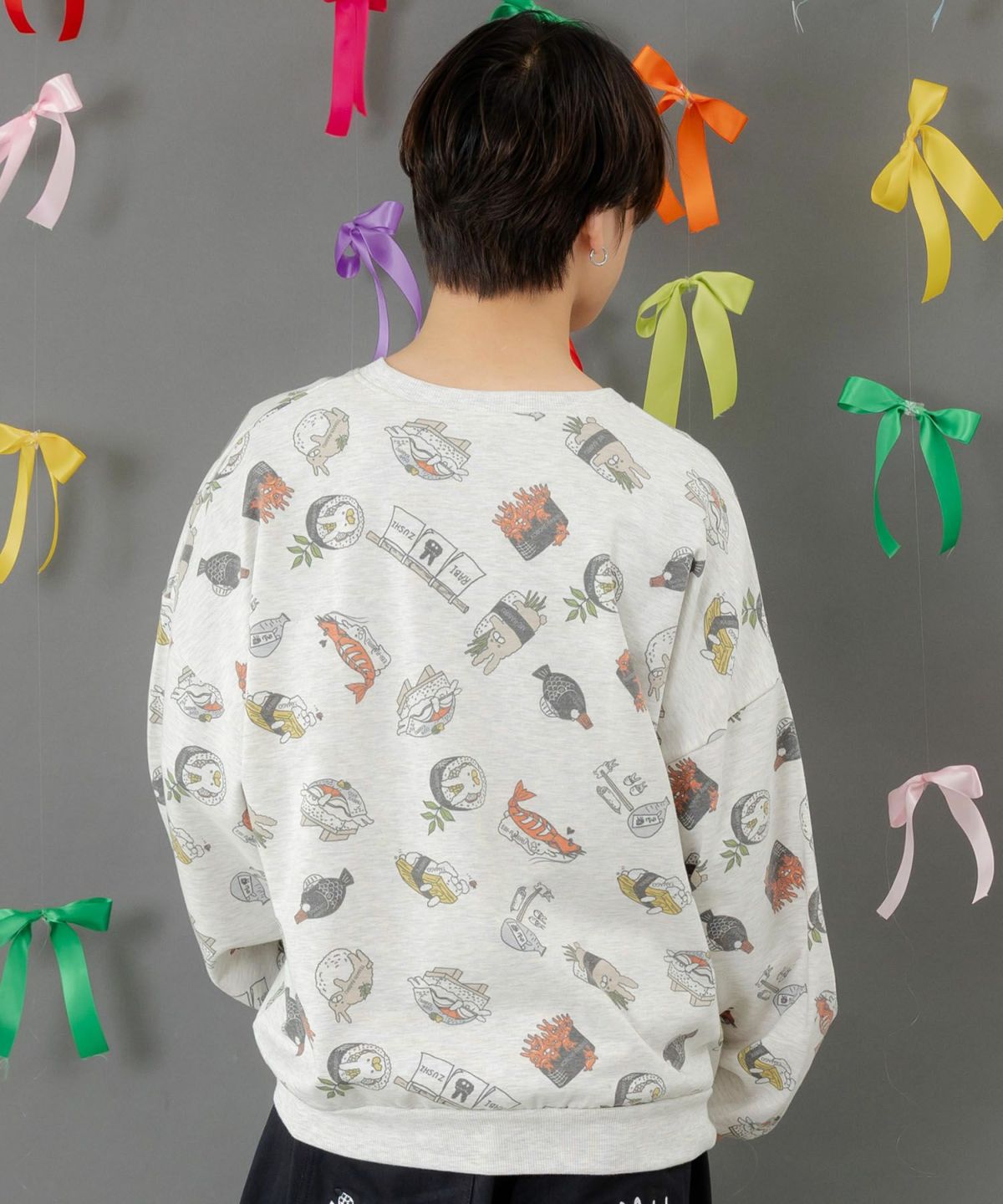 ラビル寿司尽くし裏毛プルオーバー-4