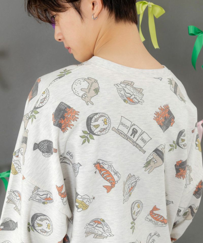 ラビル寿司尽くし裏毛プルオーバー-5