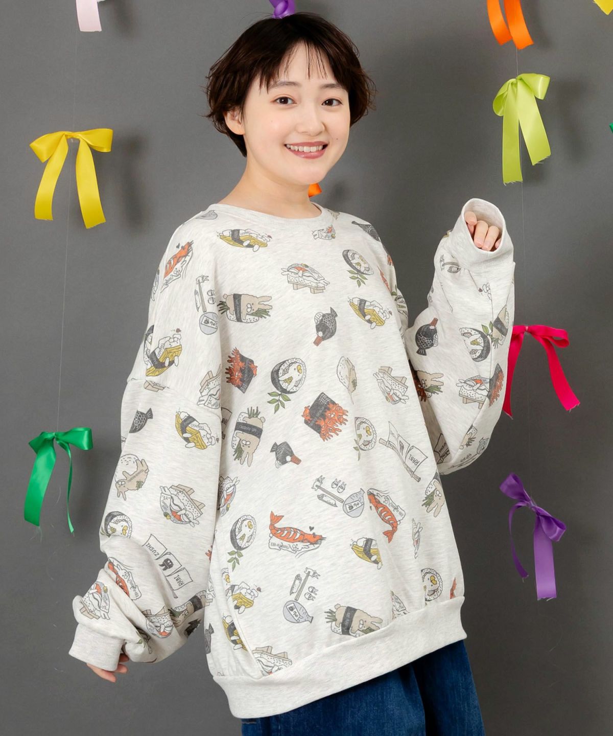 ラビル寿司尽くし裏毛プルオーバー-8