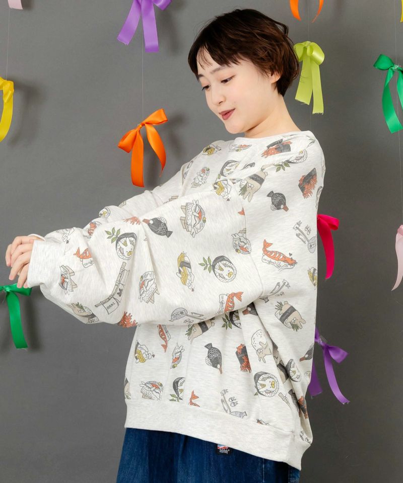 ラビル寿司尽くし裏毛プルオーバー-9