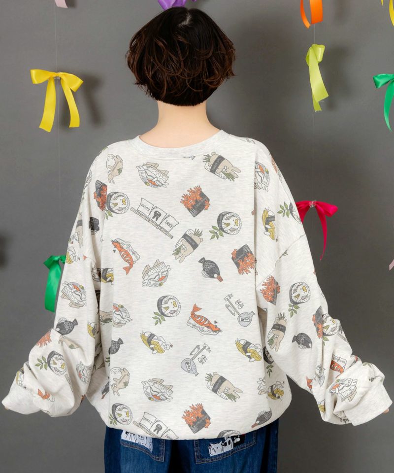 ラビル寿司尽くし裏毛プルオーバー-10