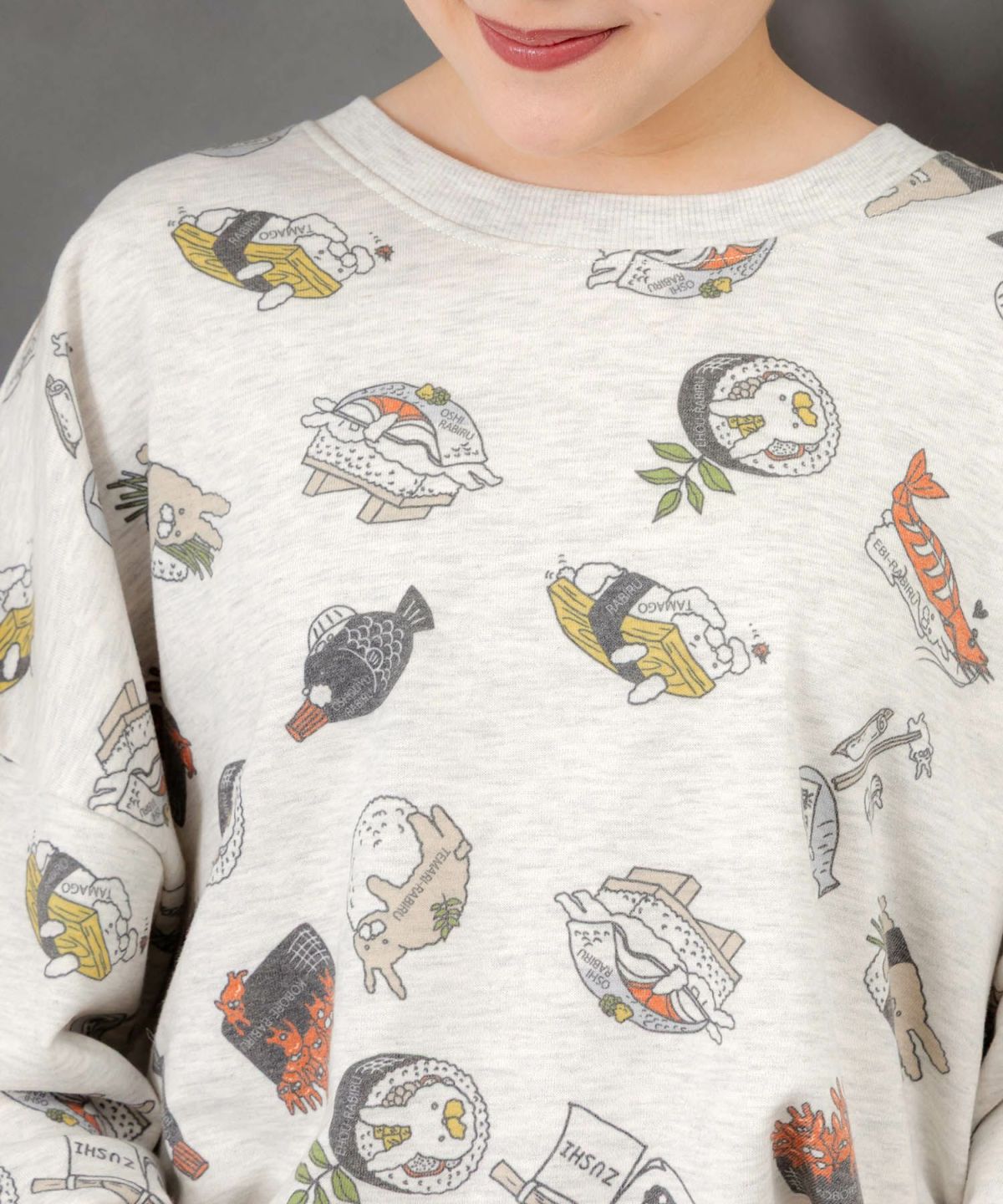 ラビル寿司尽くし裏毛プルオーバー-11