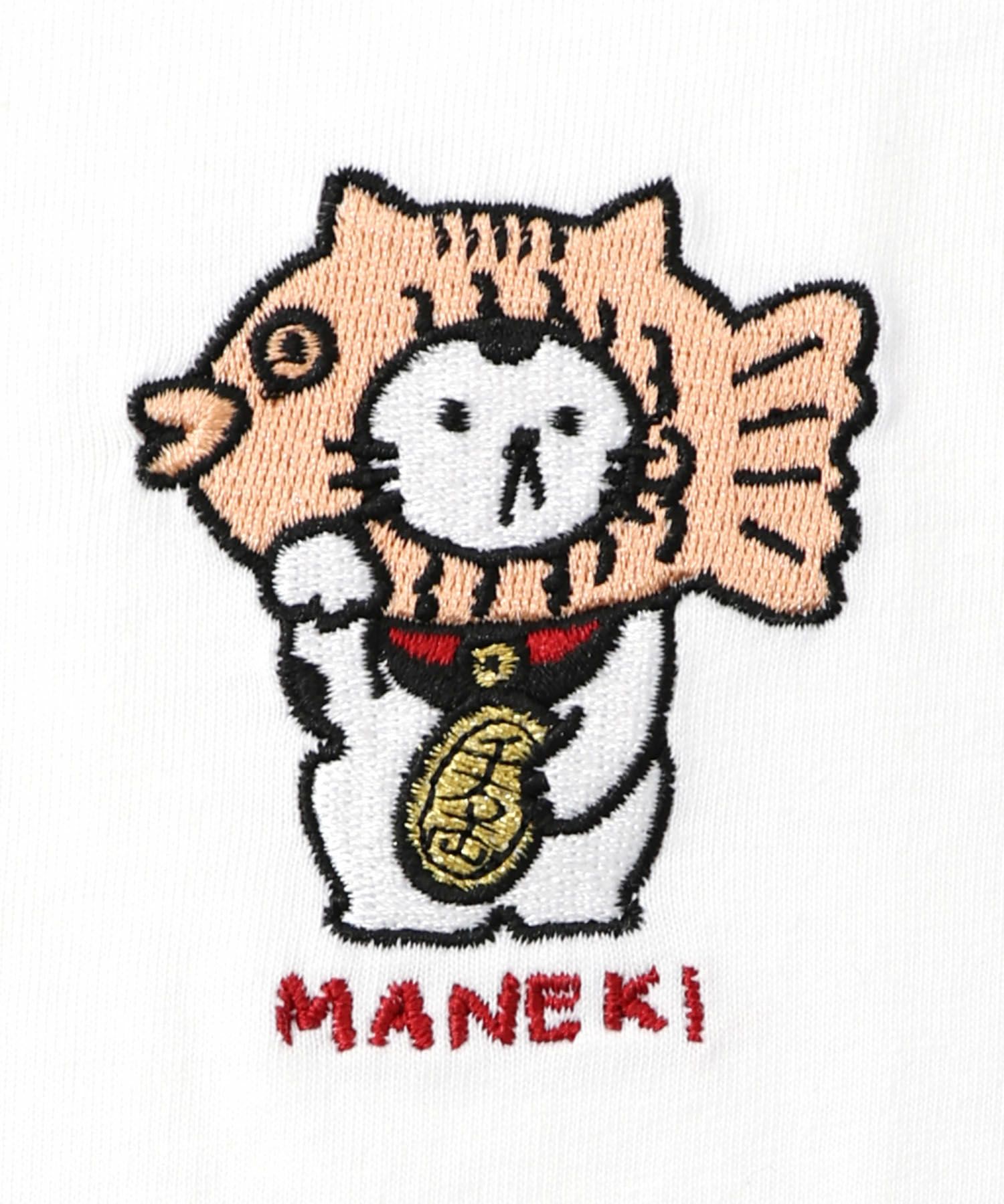 タイ焼き招きネコ刺繍ロンT-9