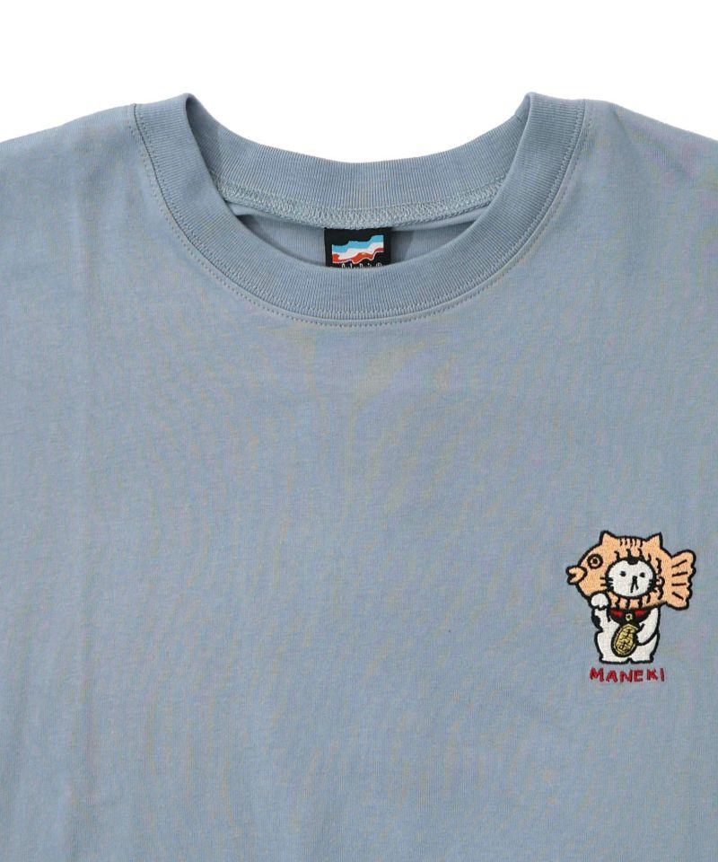 タイ焼き招きネコ刺繍ロンT-14