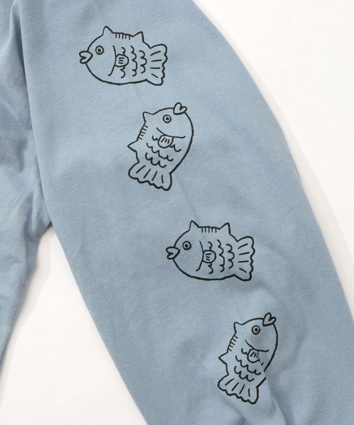 タイ焼き招きネコ刺繍ロンT-16