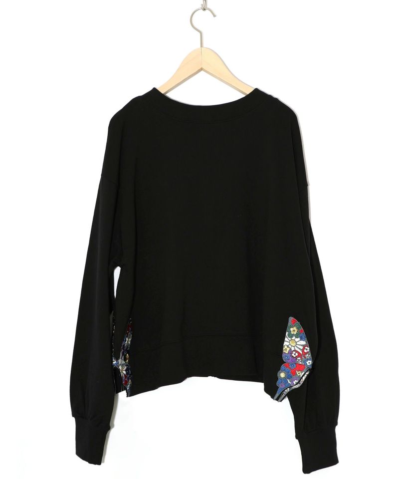 裾蝶刺繍2wayミニ裏毛カーディガン-12