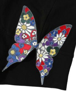 裾蝶刺繍2wayミニ裏毛カーディガン-13