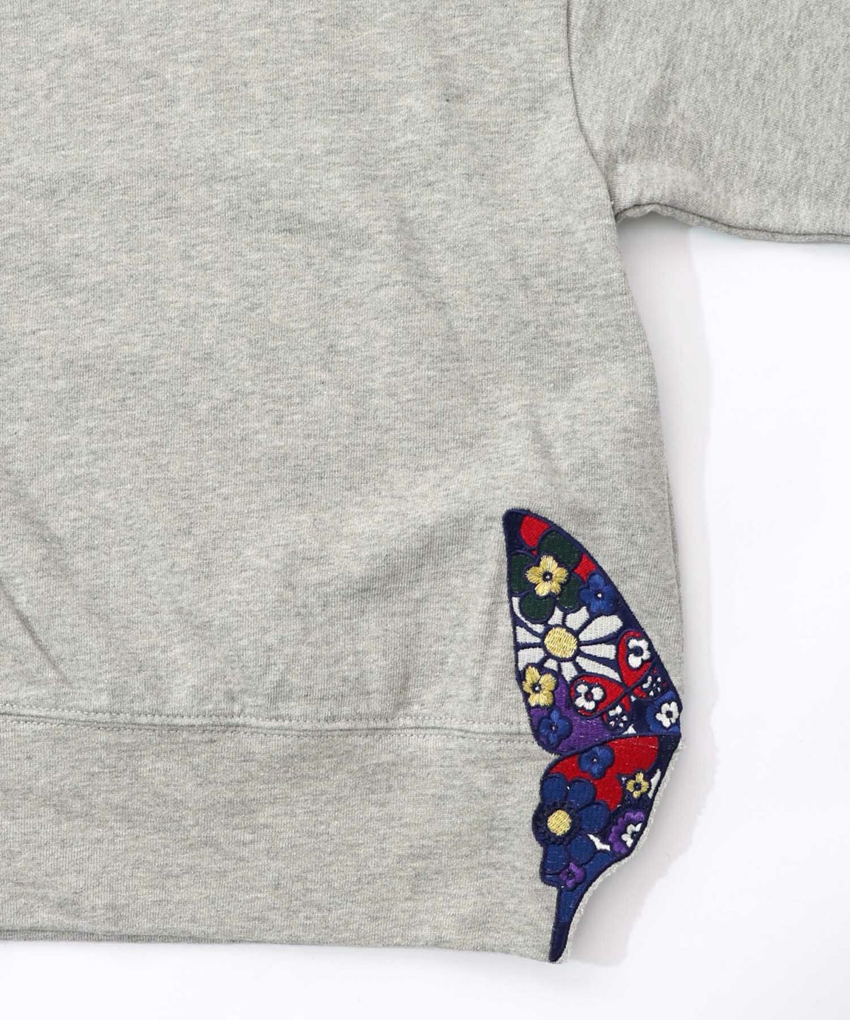 裾蝶刺繍2wayミニ裏毛カーディガン-19