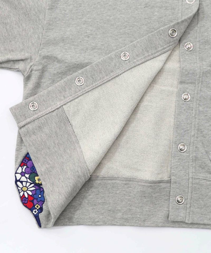 裾蝶刺繍2wayミニ裏毛カーディガン-20