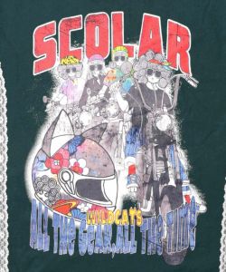 レースライン×ロック柄ミニ裏毛ワンピース-14