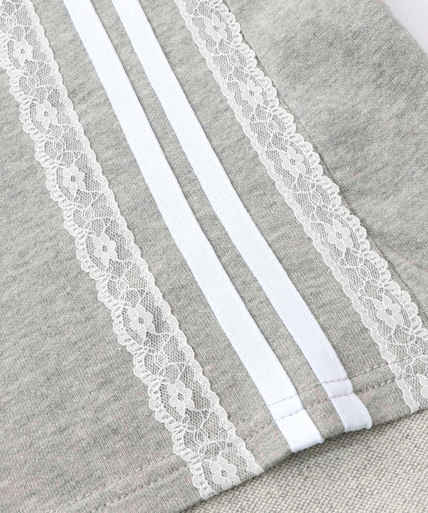 レースライン×ロック柄ミニ裏毛ワンピース-18