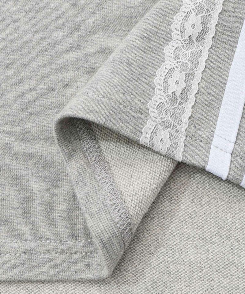 レースライン×ロック柄ミニ裏毛ワンピース-19