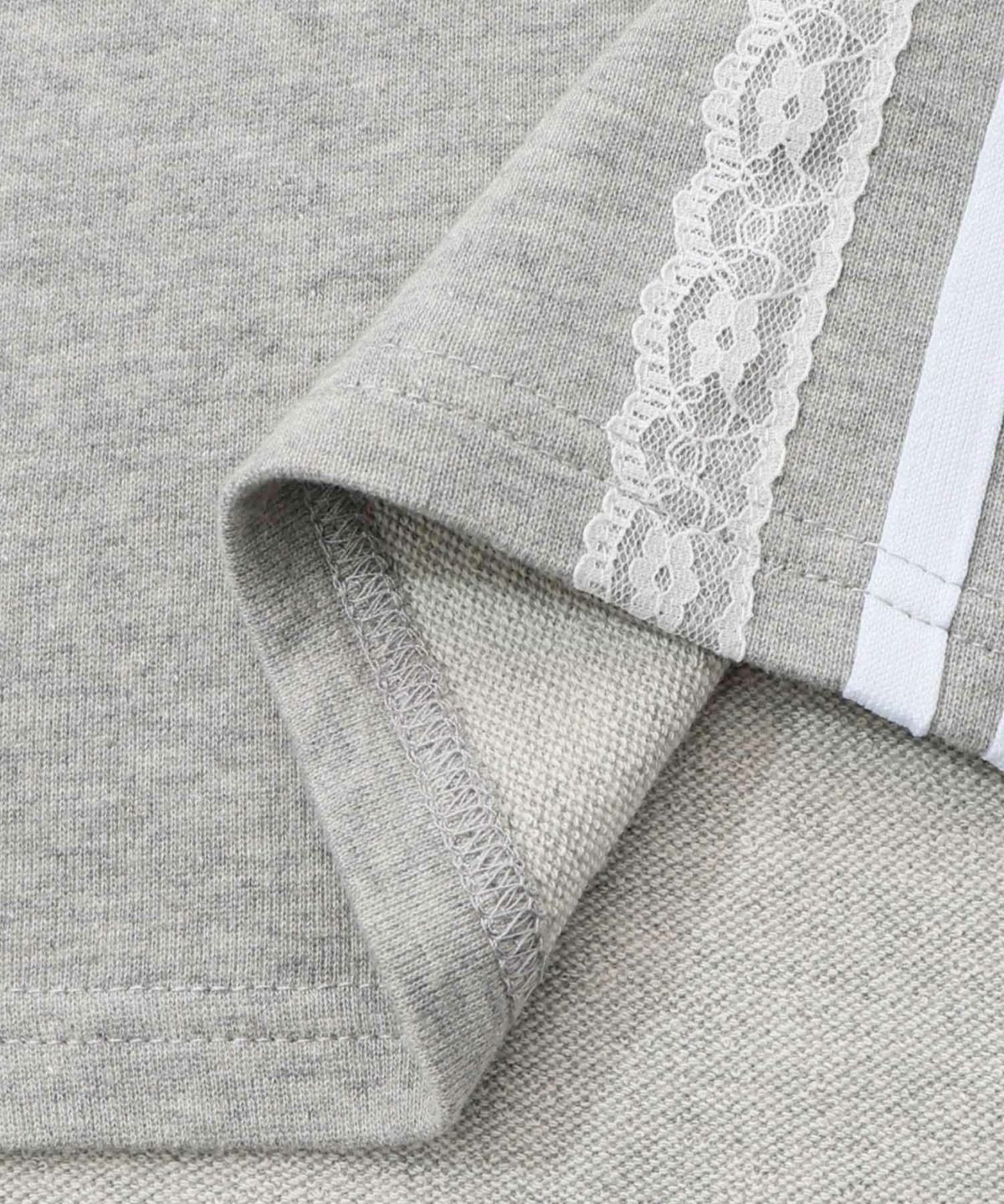 レースライン×ロック柄ミニ裏毛ワンピース-19