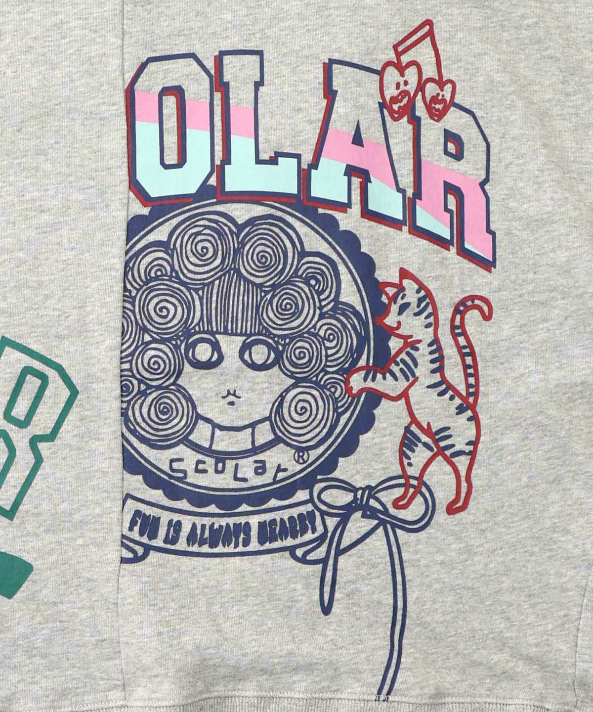 ポップ柄リメイク風ミニ裏毛プルオーバー-10