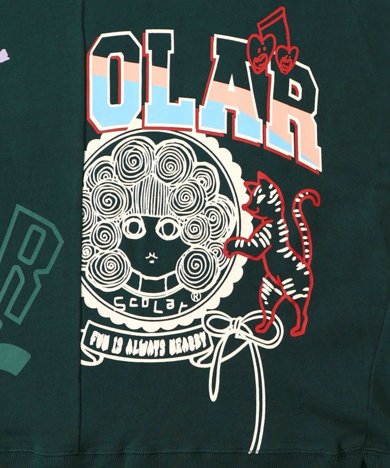 ポップ柄リメイク風ミニ裏毛プルオーバー-14