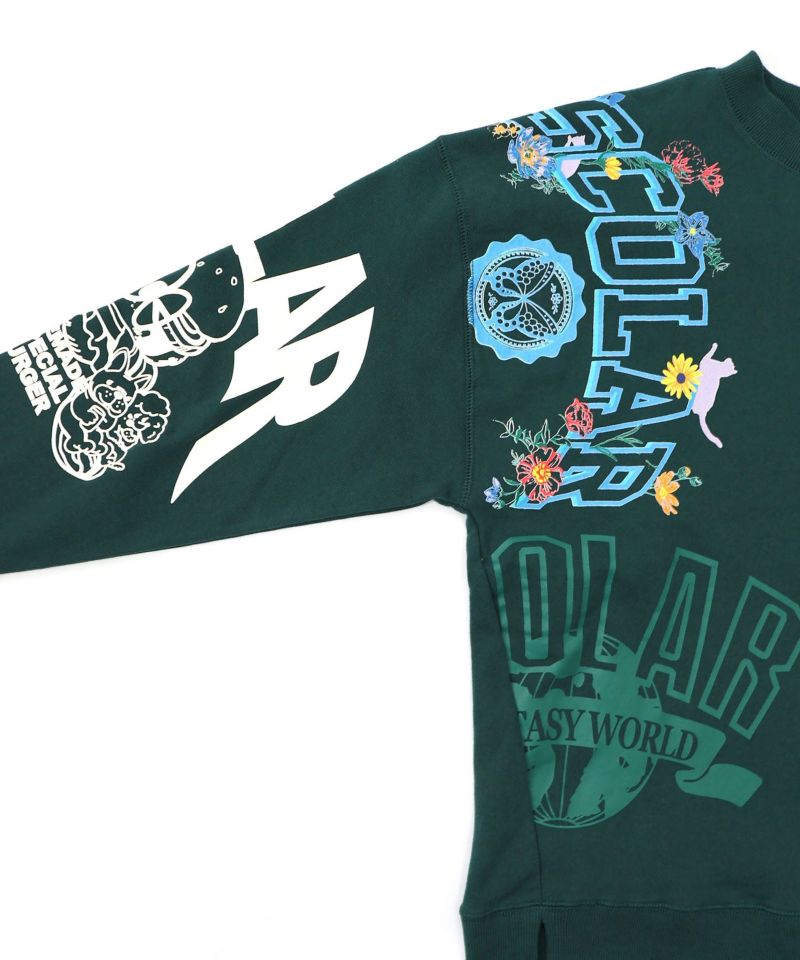 ポップ柄リメイク風ミニ裏毛プルオーバー-16