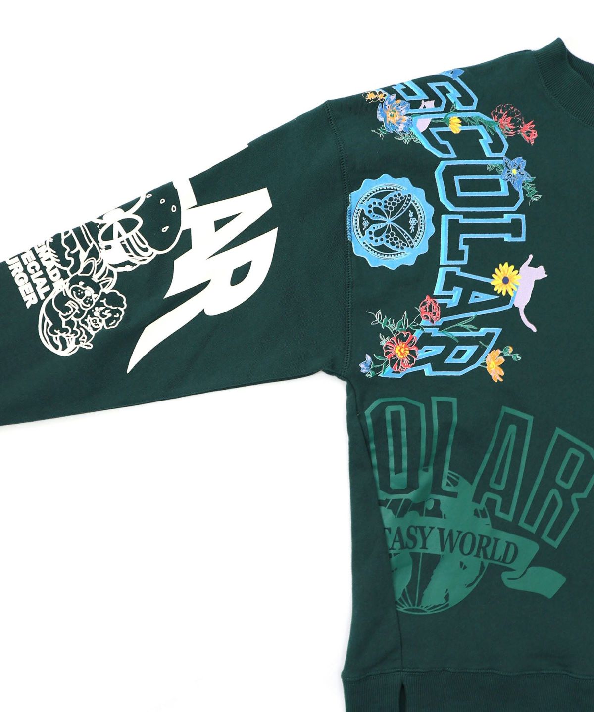 ポップ柄リメイク風ミニ裏毛プルオーバー-16