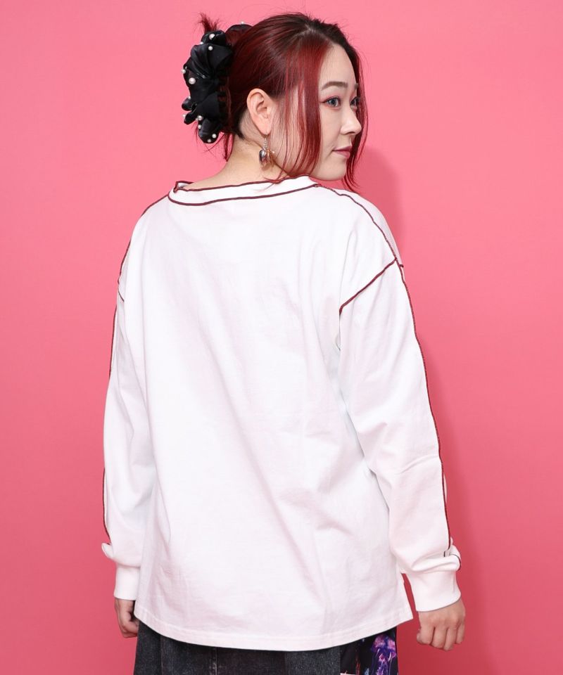 ベリーパンケーキ柄メロー加工プルオーバー-4