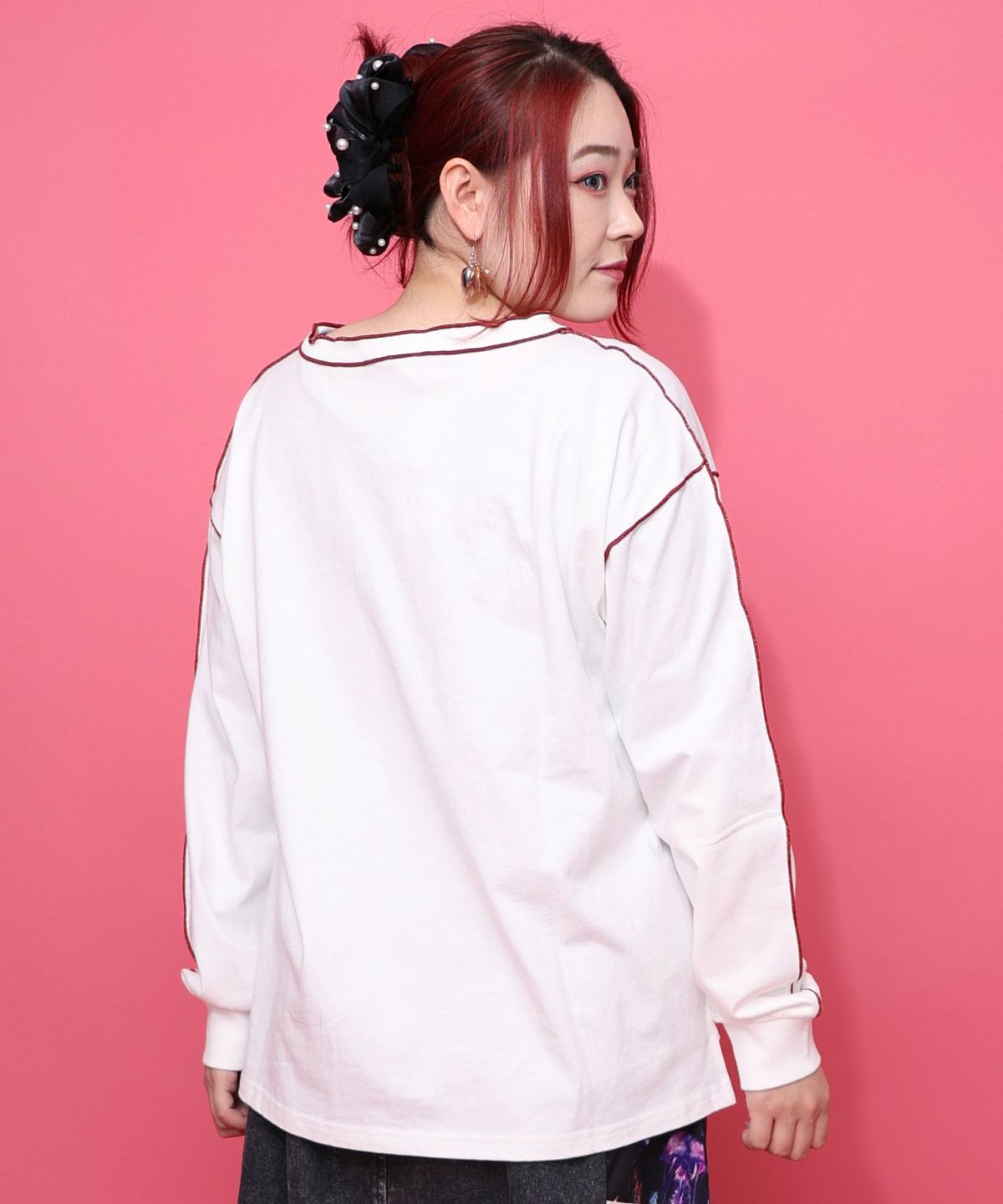 ベリーパンケーキ柄メロー加工プルオーバー-4