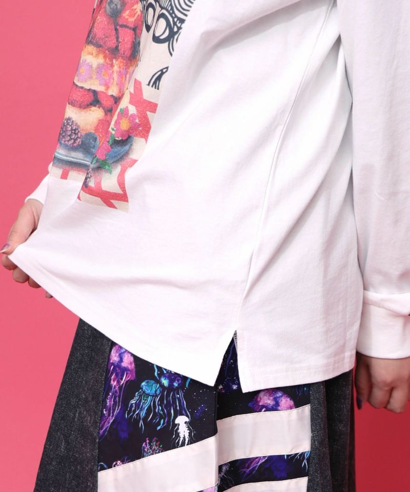 ベリーパンケーキ柄メロー加工プルオーバー-5